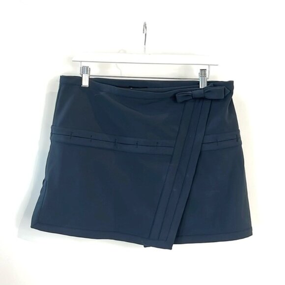 F.WORDS Fuel Navy Bow Wrap Tennis Skirt - Picture 1 of 10